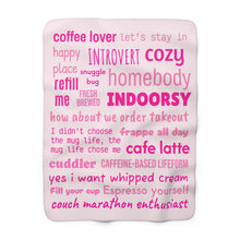 Cozy Coffee Lover's Cuddle Blanket - Sherpa Fleece