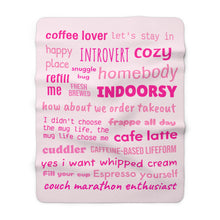 Cozy Coffee Lover's Cuddle Blanket - Sherpa Fleece