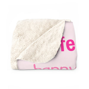 Cozy Coffee Lover's Cuddle Blanket - Sherpa Fleece
